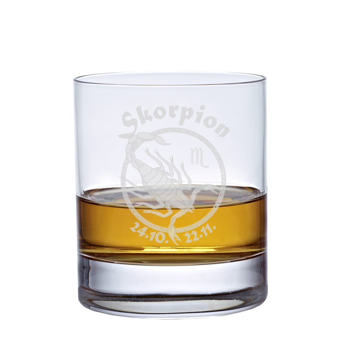 Whiskyglas (320ml) mit Sternzeichen, Lasergravur