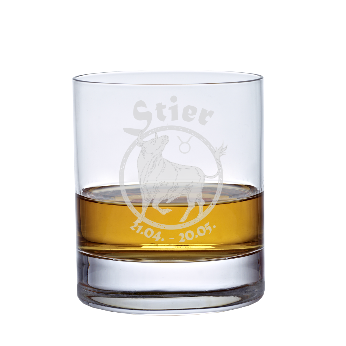 Whiskyglas (320ml) mit Sternzeichen, Lasergravur