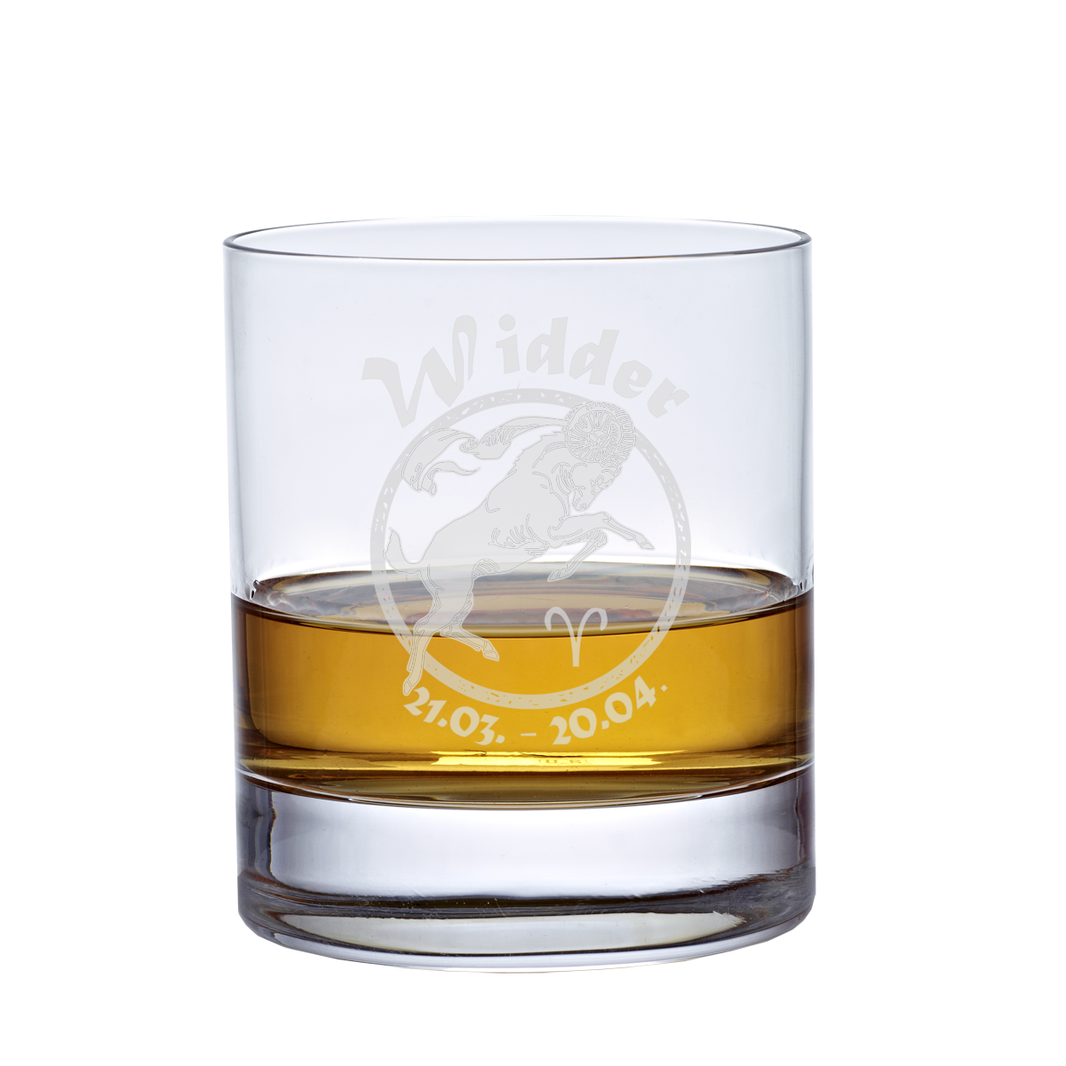 Whiskyglas (320ml) mit Sternzeichen, Lasergravur