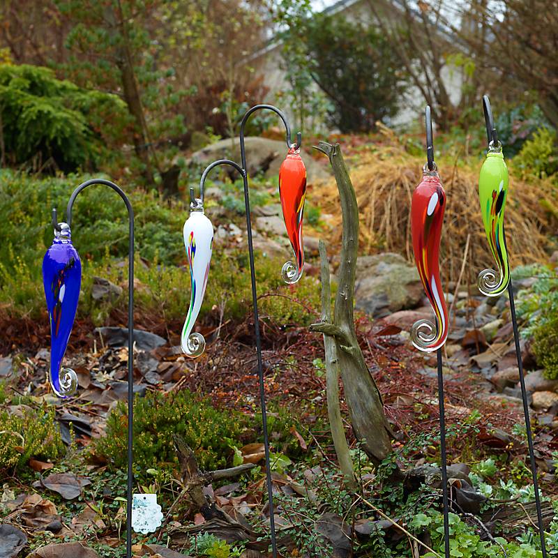 Gartenzapfen hängend klein Gartenflair 30 cm mit Stab