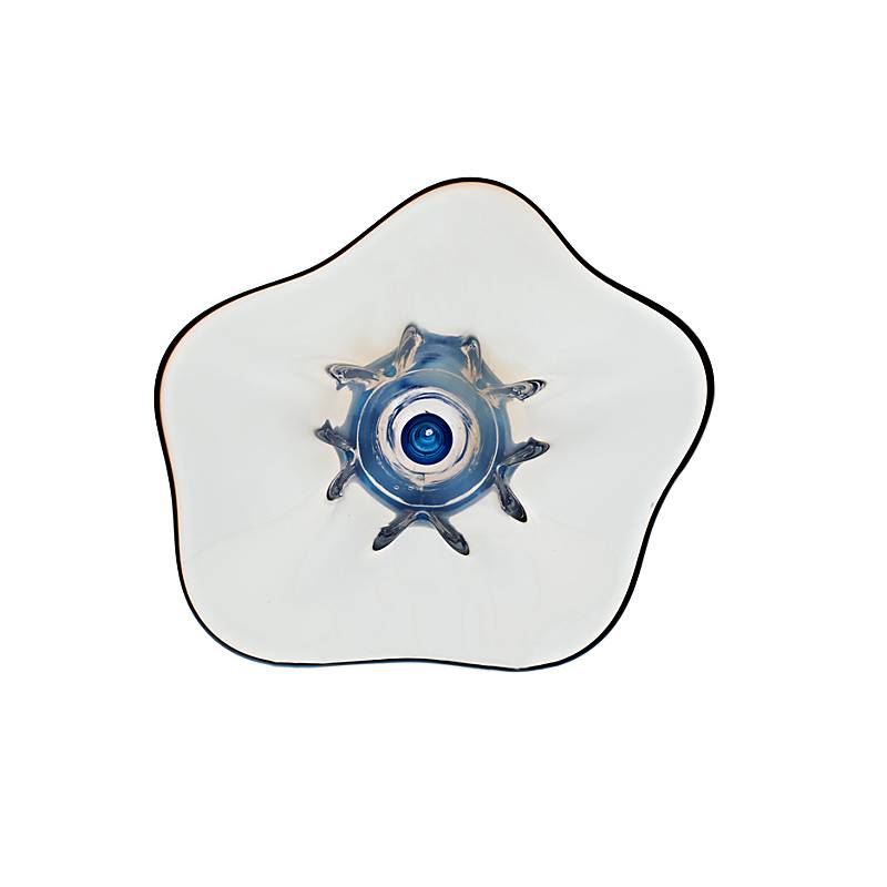 Schale mit blauem Fuss "Stiller" (30cm)