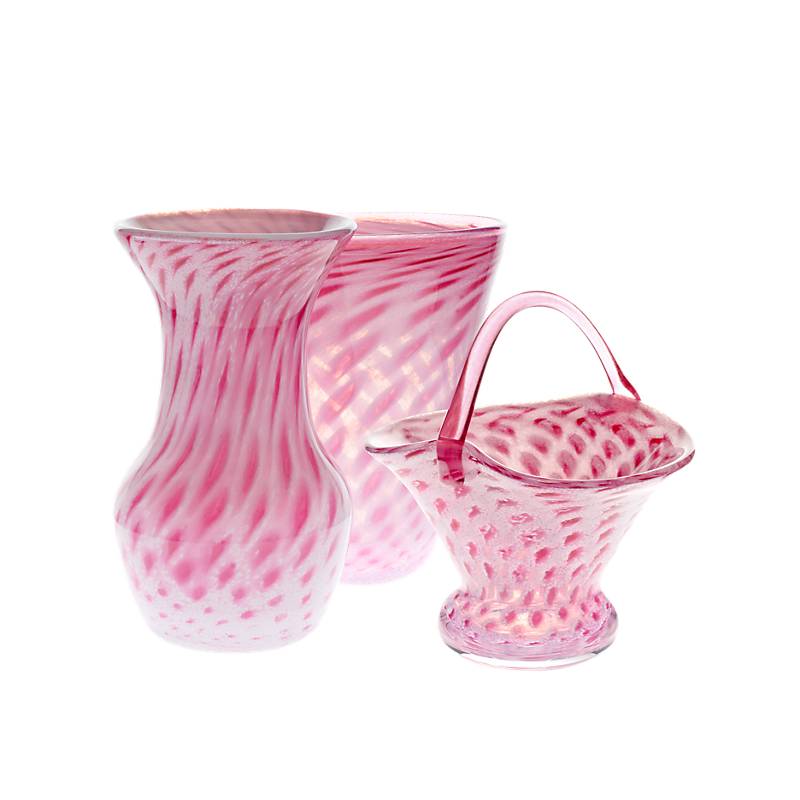 Glaskorb Pavel 19cm rosa