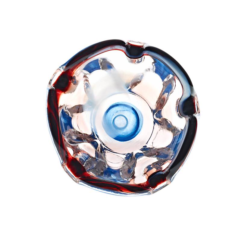 Teelichthalter mit blauem Fuss "Stiller" (9cm)