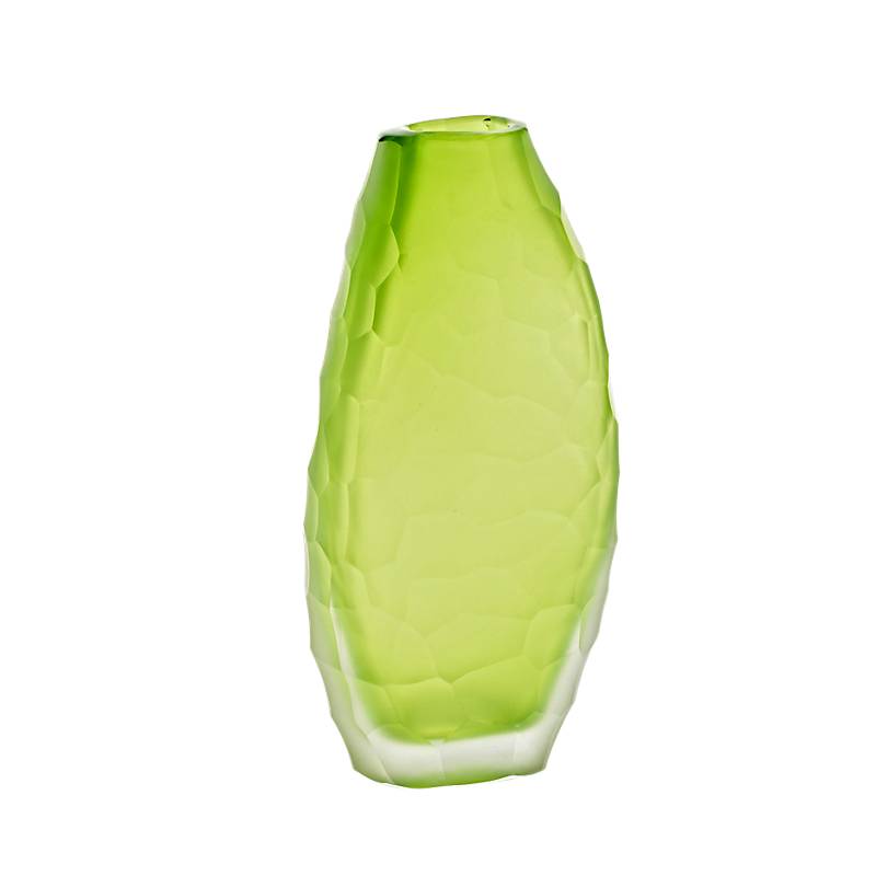 Blütenvase Mini Blumen Tischvase Dekoration Moonlight Höhe 18cm grün Handmade