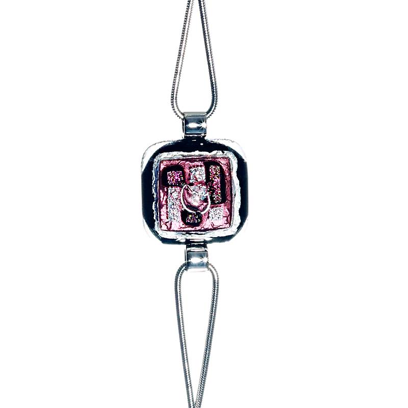 Armband mit Glasstein Violett  Fusing