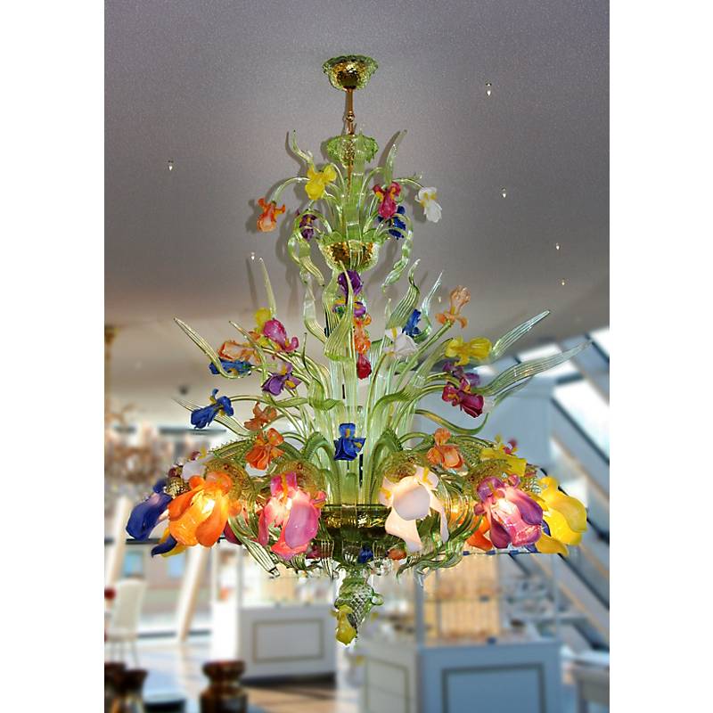Kronleuchter Acquatico Policromo "Murano" (Ø100cm)