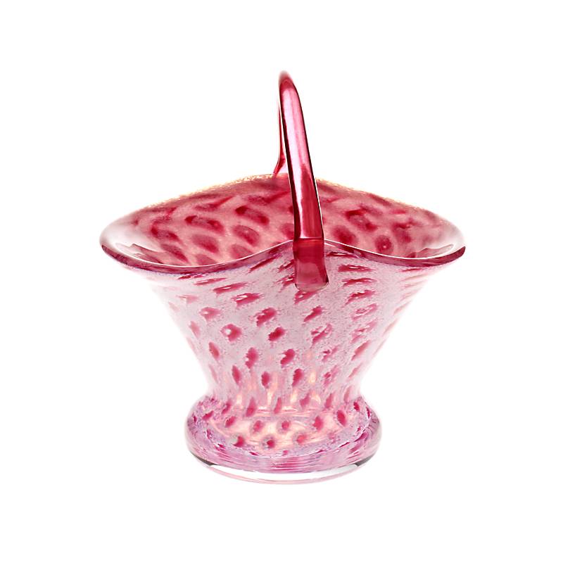 Glaskorb Pavel 19cm rosa