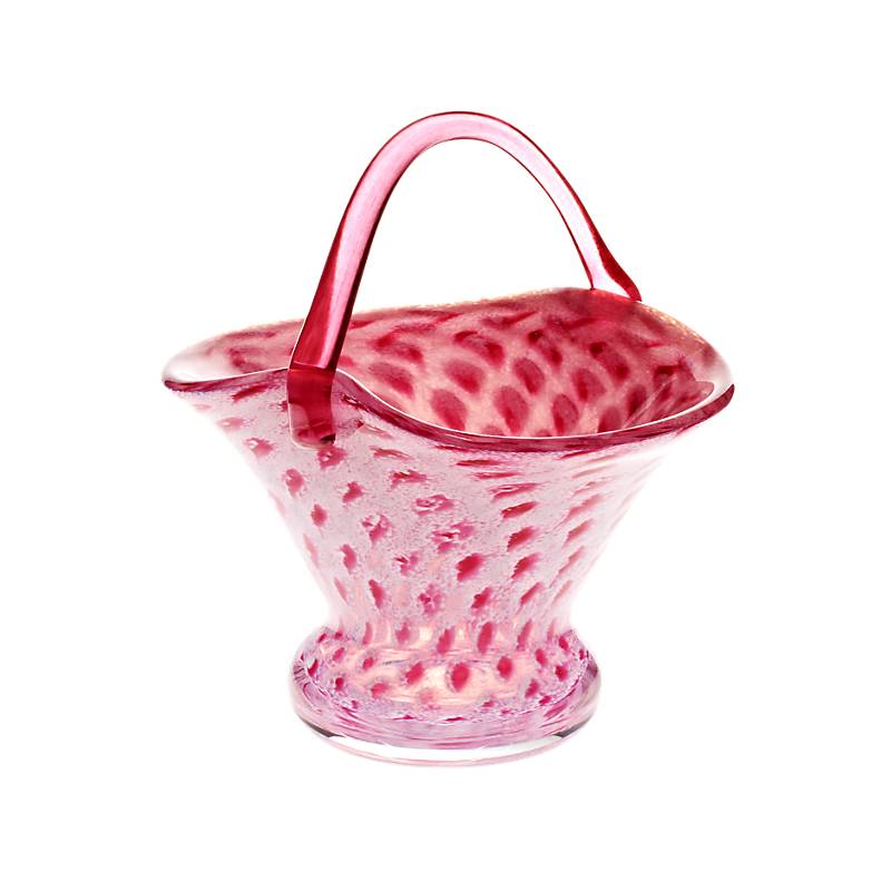 Glaskorb Pavel 19cm rosa