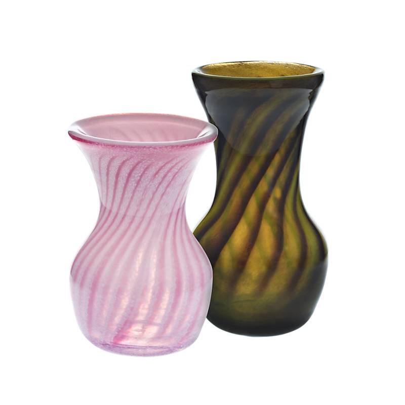 Vase bauchig gestreift "Pavel" (20cm)