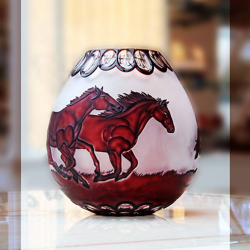 Vase handgeschliffen "King" (28cm)