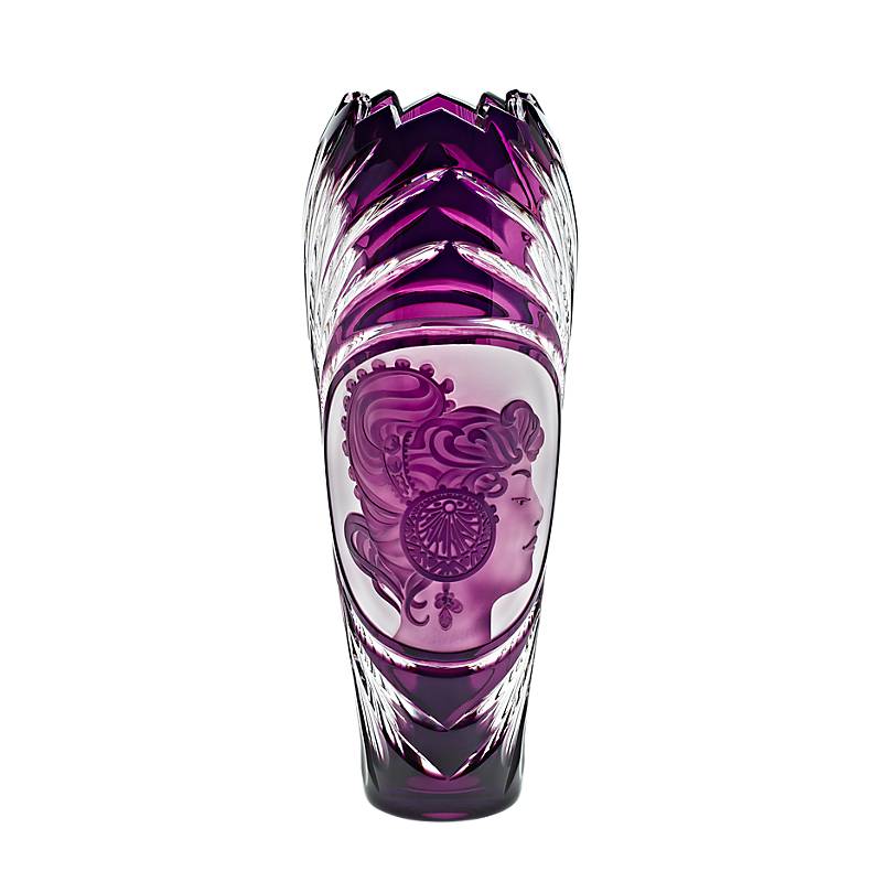 Vase handgeschliffen mit Lilie "King" (30cm)