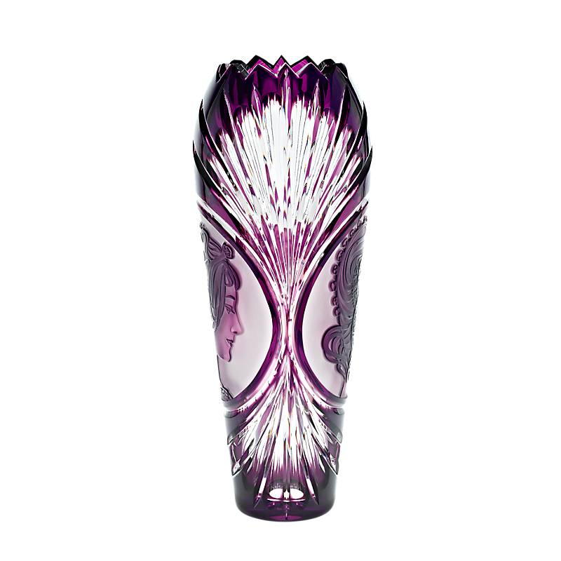 Vase handgeschliffen mit Lilie "King" (30cm)