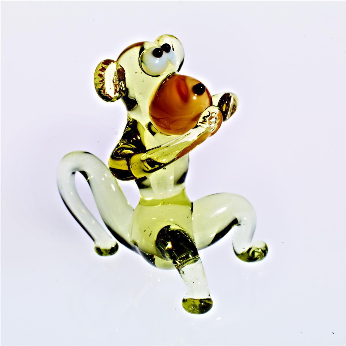 Affe Mund Mini Plus 4-5cm Glas Tiere Figuren Sammeln Vitrine Miniatur Zoo