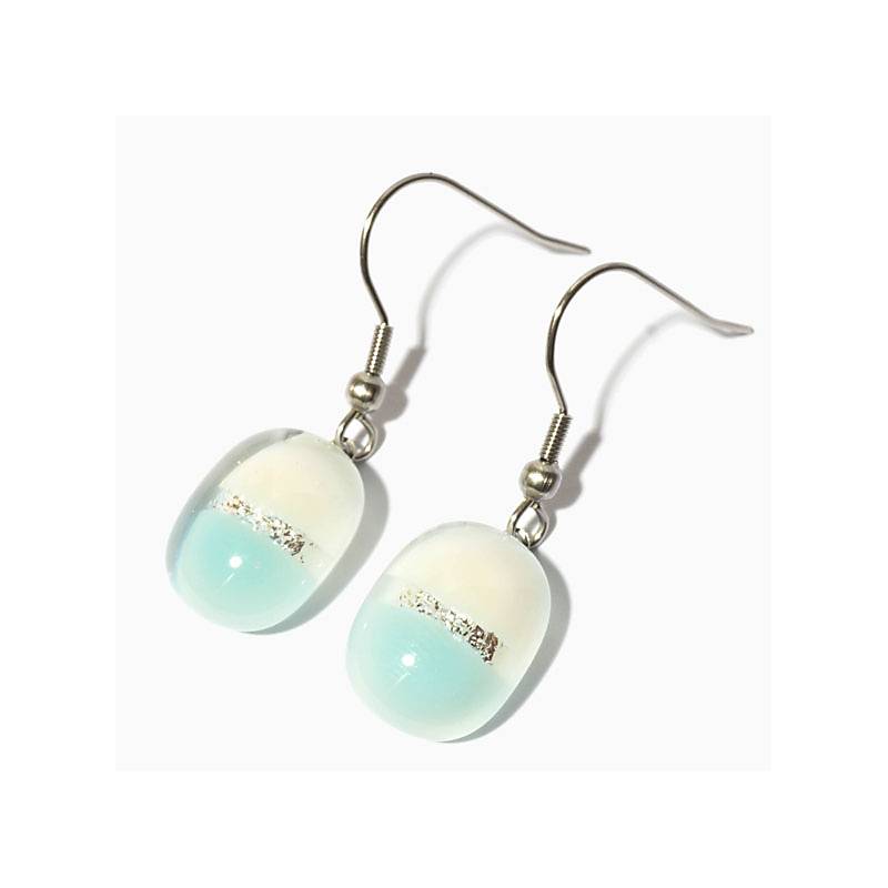 Ohrringe mit Glasstein Fresh Opal