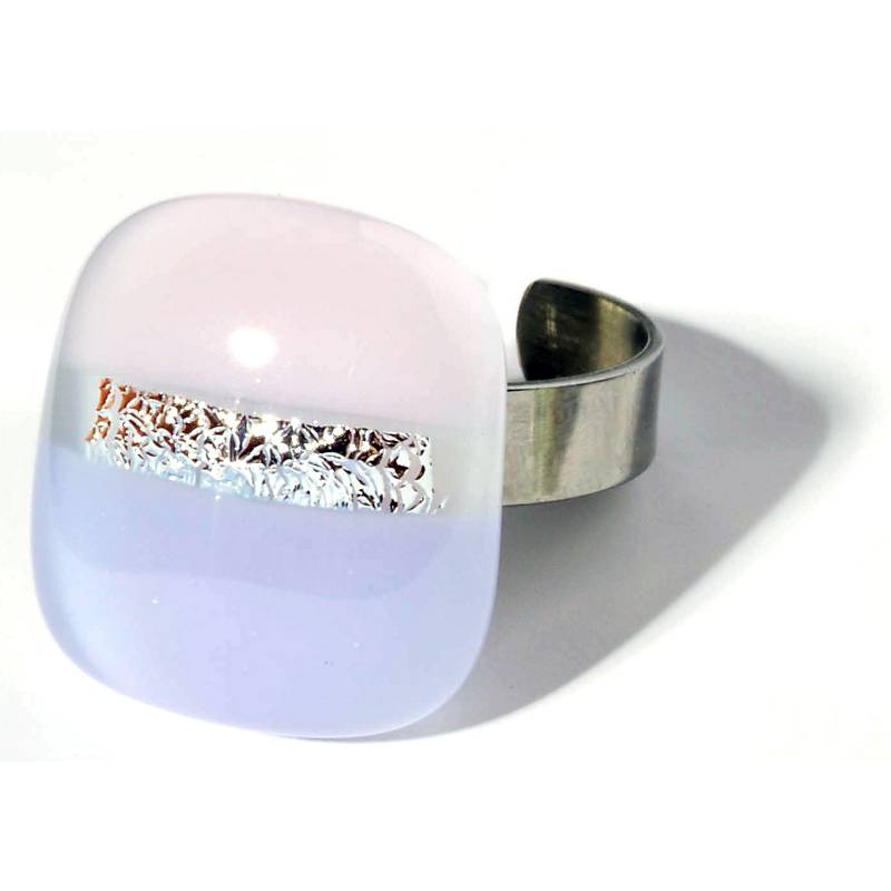 Ring mit Glasstein Fresh Opal