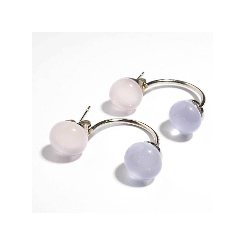 Ohrstecker mit 2 Glassteinen Fresh Opal