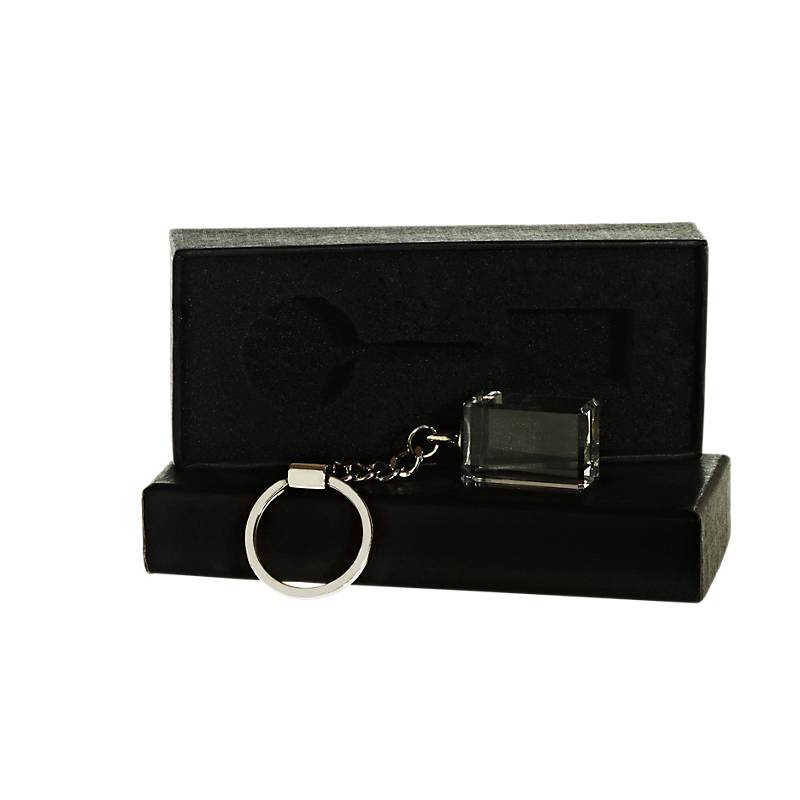 Glasschlüsselanhänger Line Pokal 3x2 cm