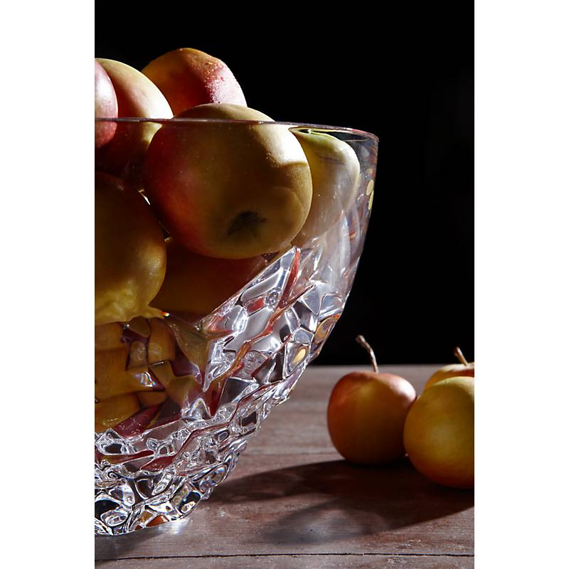 Schale Katarina Gold 26cm, Transparent, aus Bleikristall