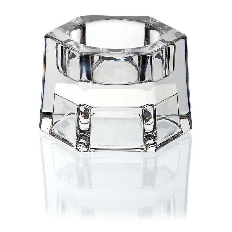 3 Stück Teelicht  Kerzenhalter Kerzenständer 5 cm Bleikristall Glas zweiseitig Nutzbar