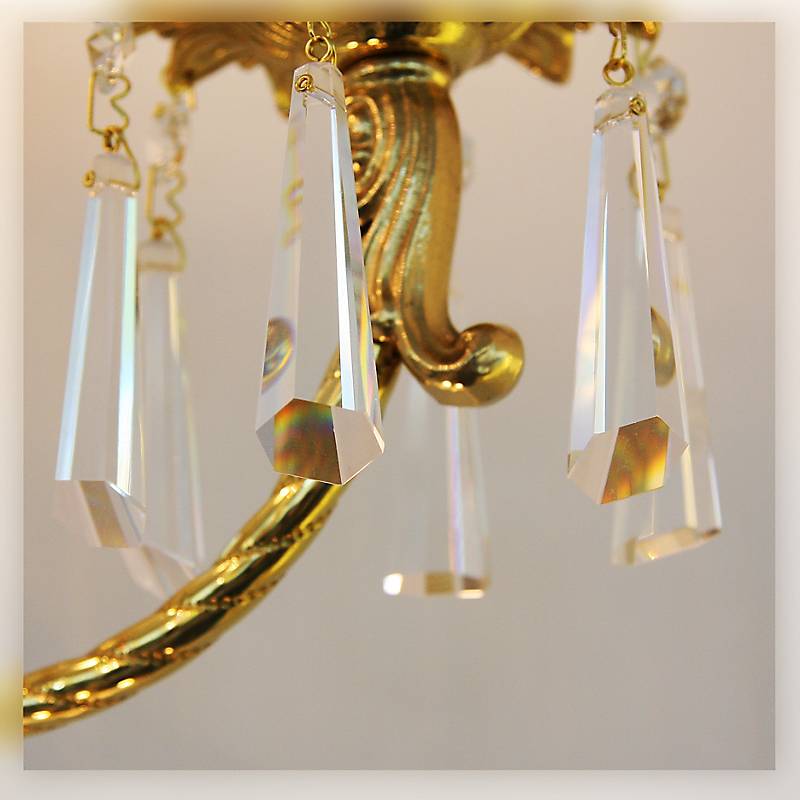 Wandleuchter Julia Erleuchtung, Gold/Transparent, aus Glas