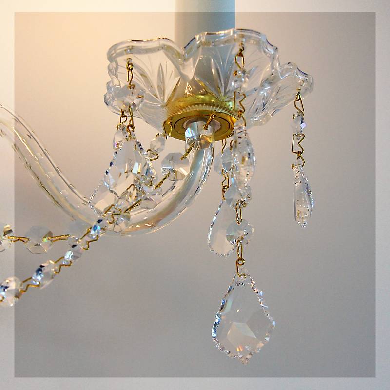 Wandleuchter Despina Erleuchtung, Gold/Transparent, aus Glas