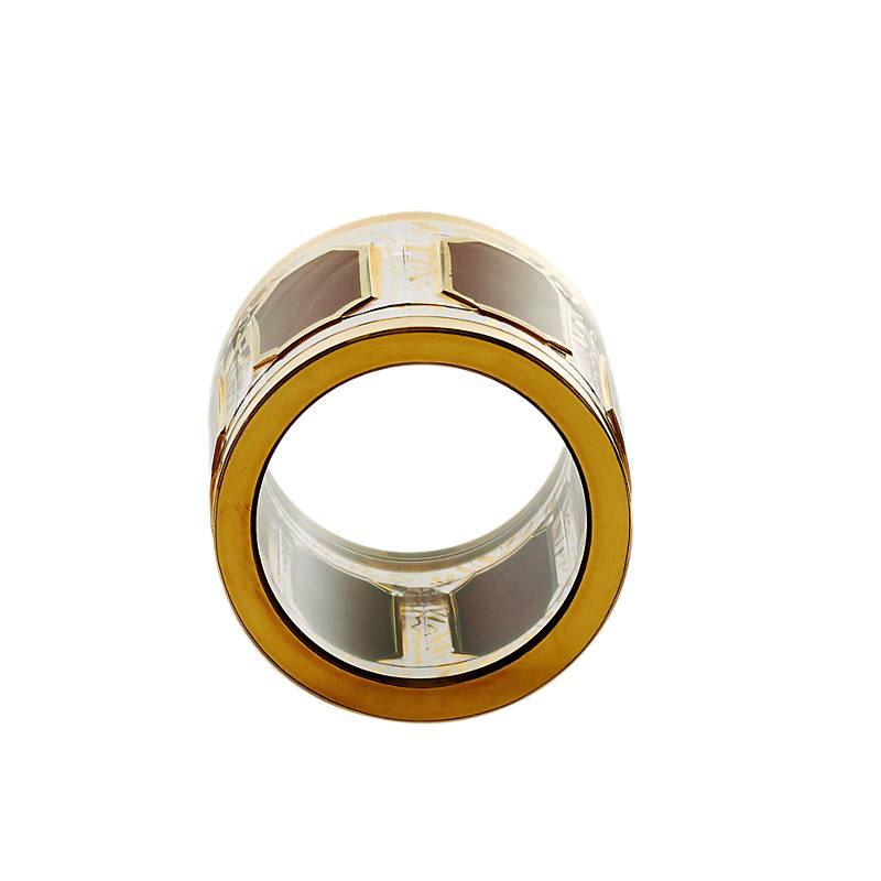 Serviettenring Red Queen 4,5 cm, Rot/Gold, aus Glas