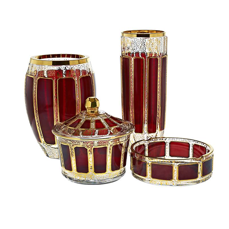 Ascher Red Queen 240 ml, Rot/Gold, aus Glas