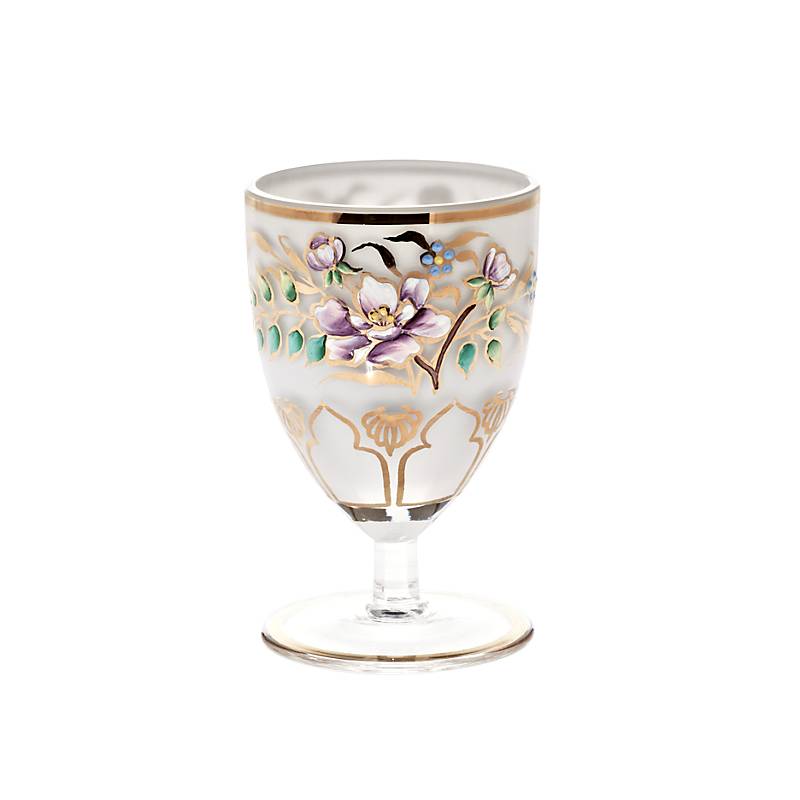 Trinkbecher White Queen 130 ml, Multicolor, aus Glas