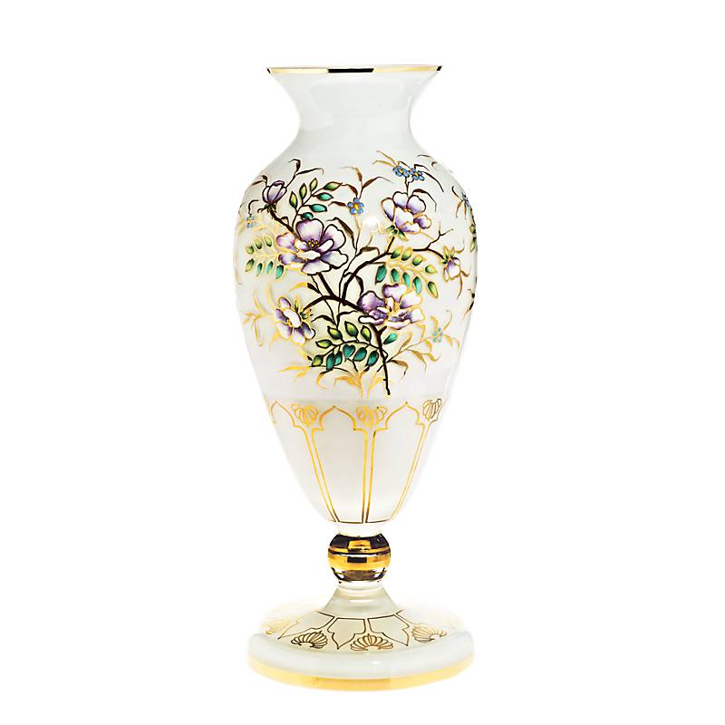 Vase White Queen 44 cm, Multicolor, aus Glas