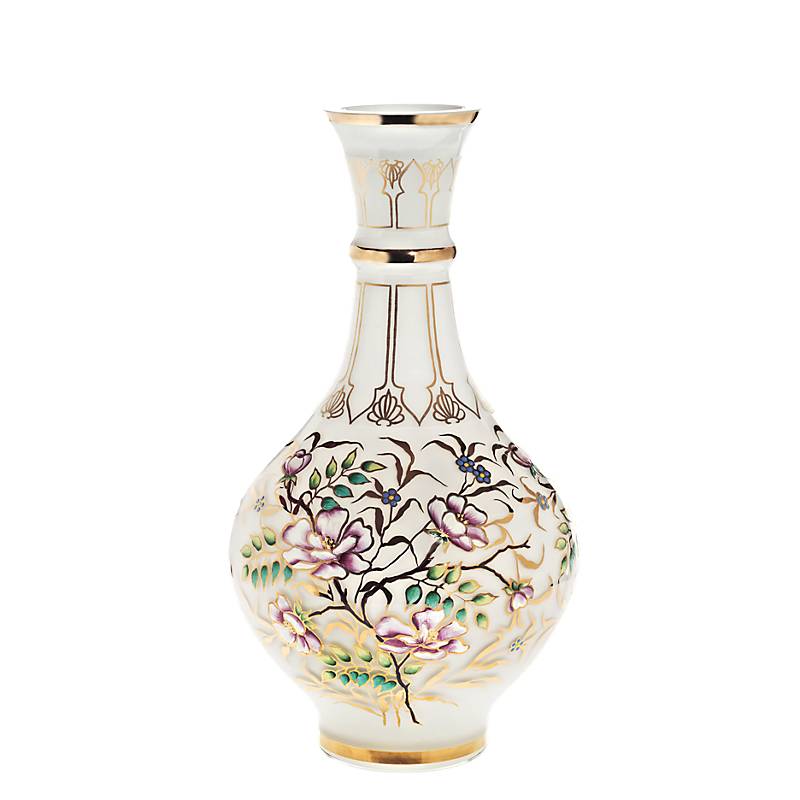Vase White Queen 35 cm, Multicolor, aus Glas