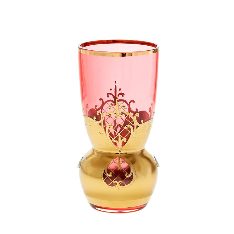 Trinkbecher Red Queen 250 ml, Rot/Gold, aus Glas