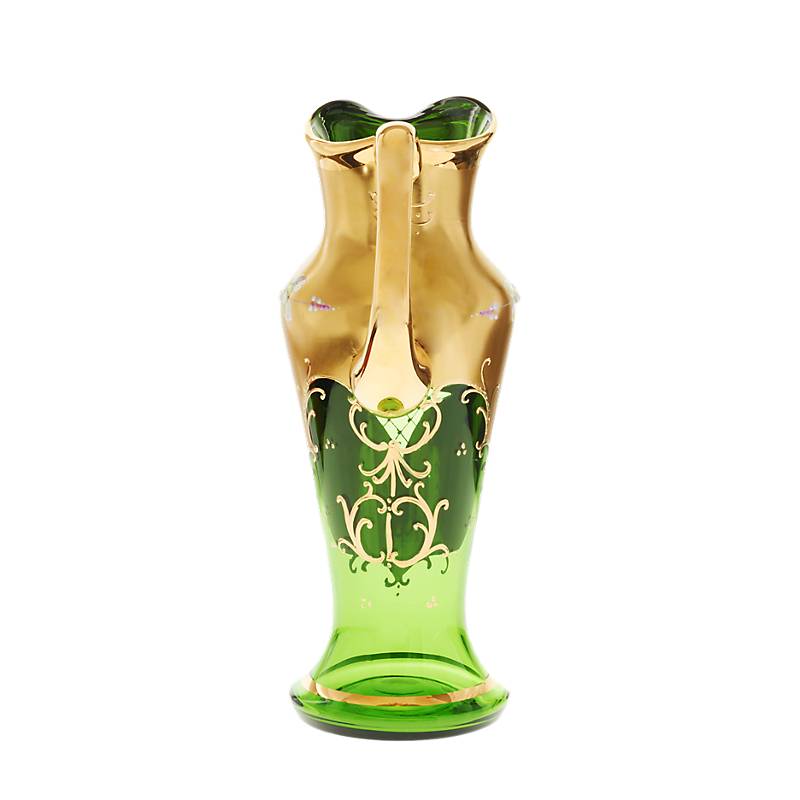 Krug Green Queen 1250 ml, Grün/Gold, aus Glas