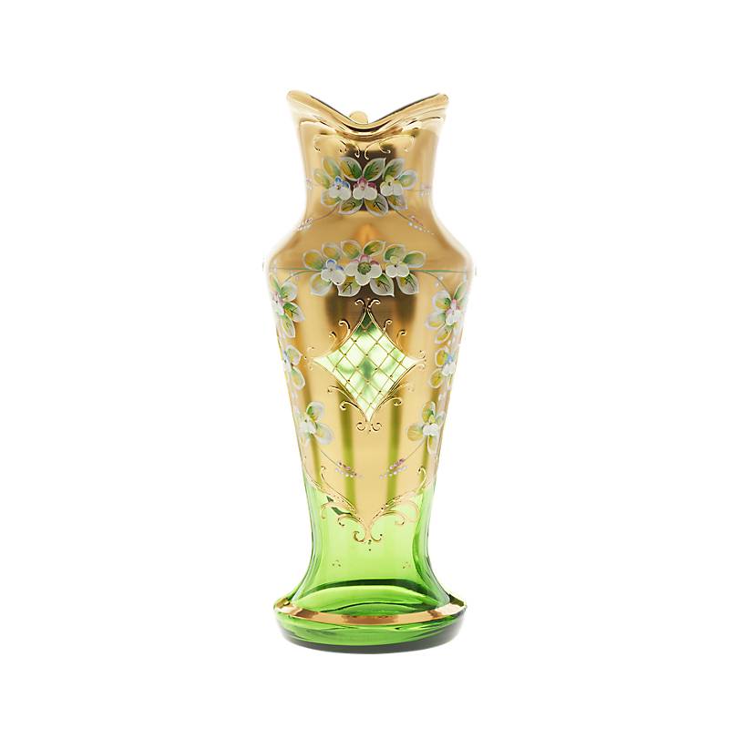 Krug Green Queen 1250 ml, Grün/Gold, aus Glas