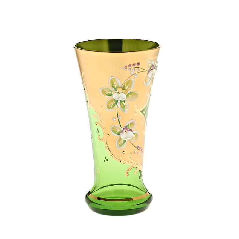 Trinkbecher Green Queen 250 ml, Grün/Gold, aus Glas