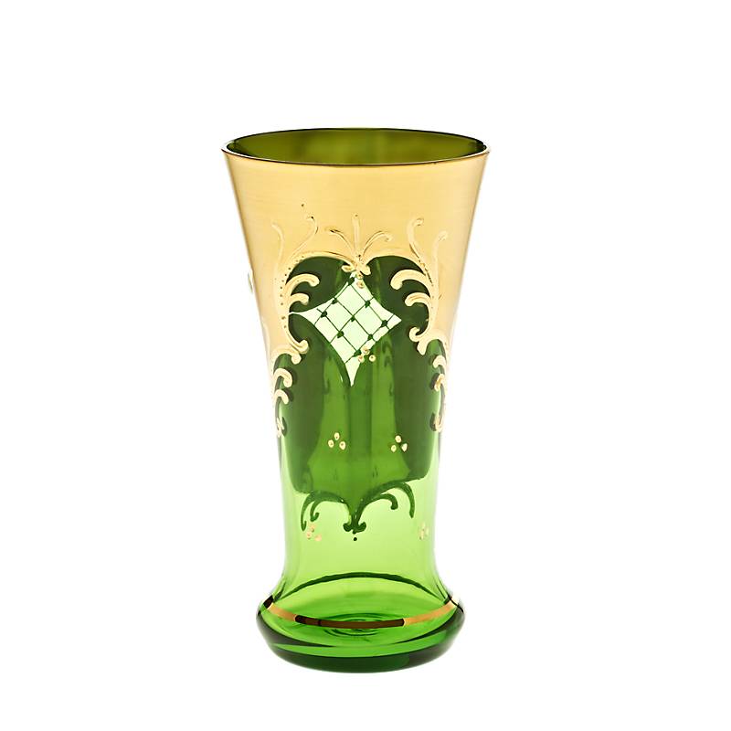 Trinkbecher Green Queen 250 ml, Grün/Gold, aus Glas