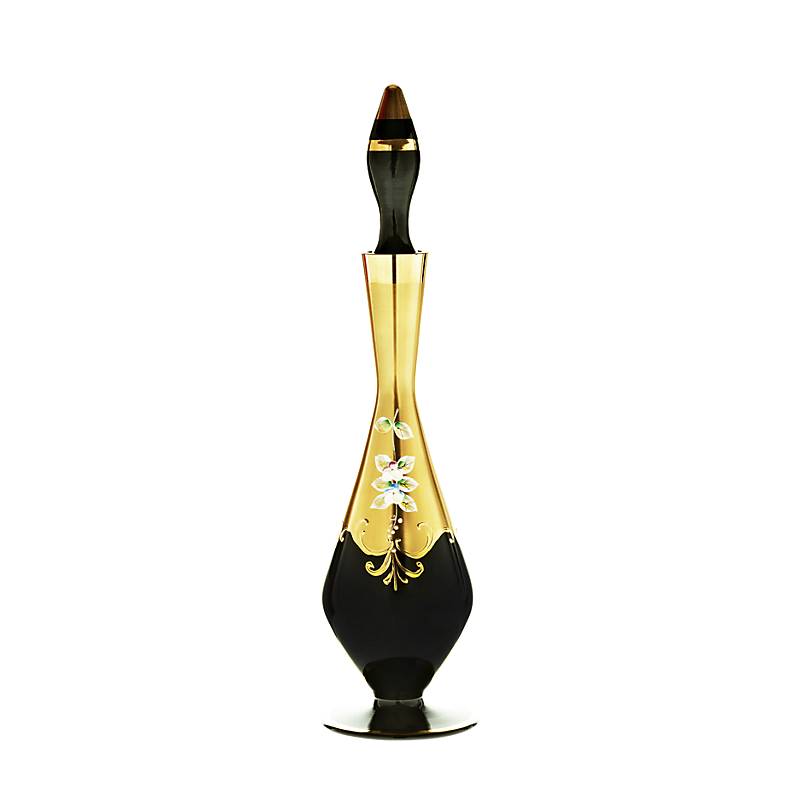 Flasche mit Verschluss Black Queen 500 ml, Gold/Braun, aus Glas