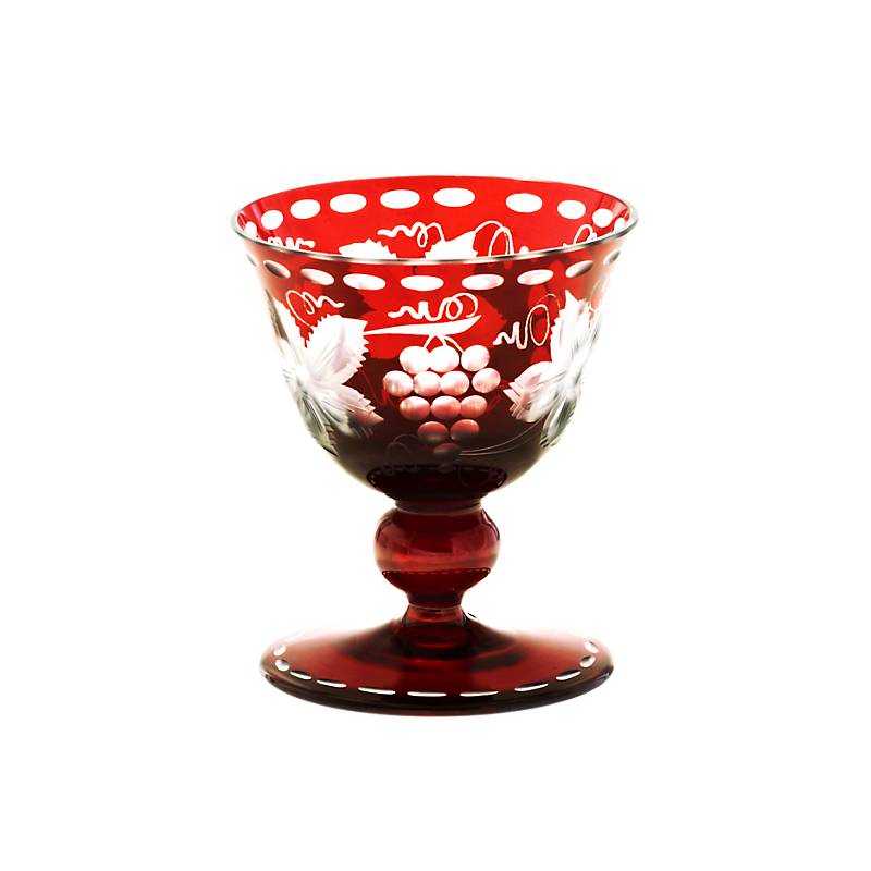 Trinkkelch Red Queen 60 ml, Weinrot, aus Glas
