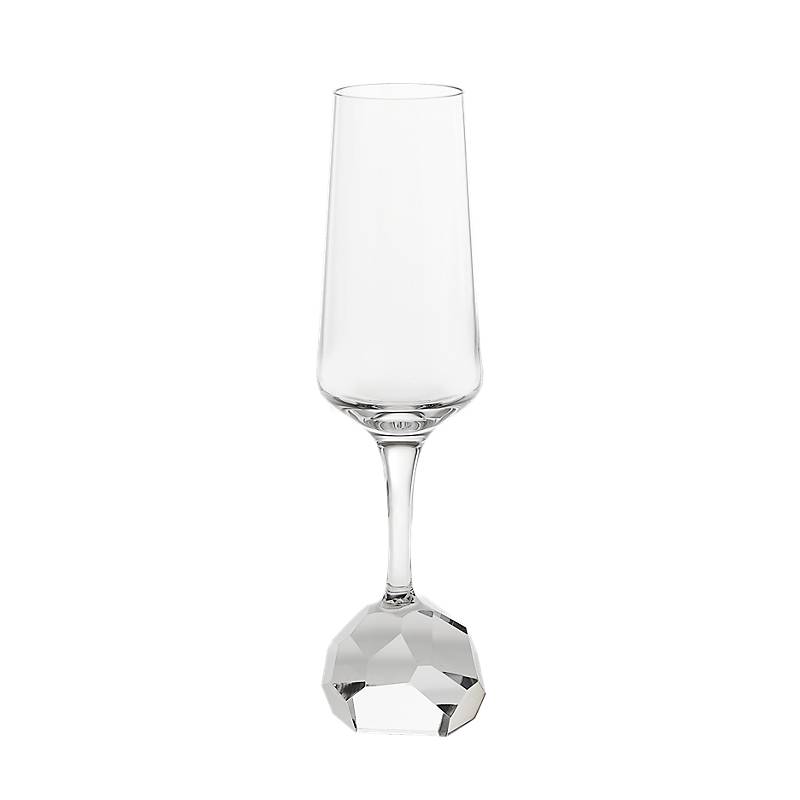 Champagnerglas Basic Diamonds 200ml, Transparent, aus Bleikristall