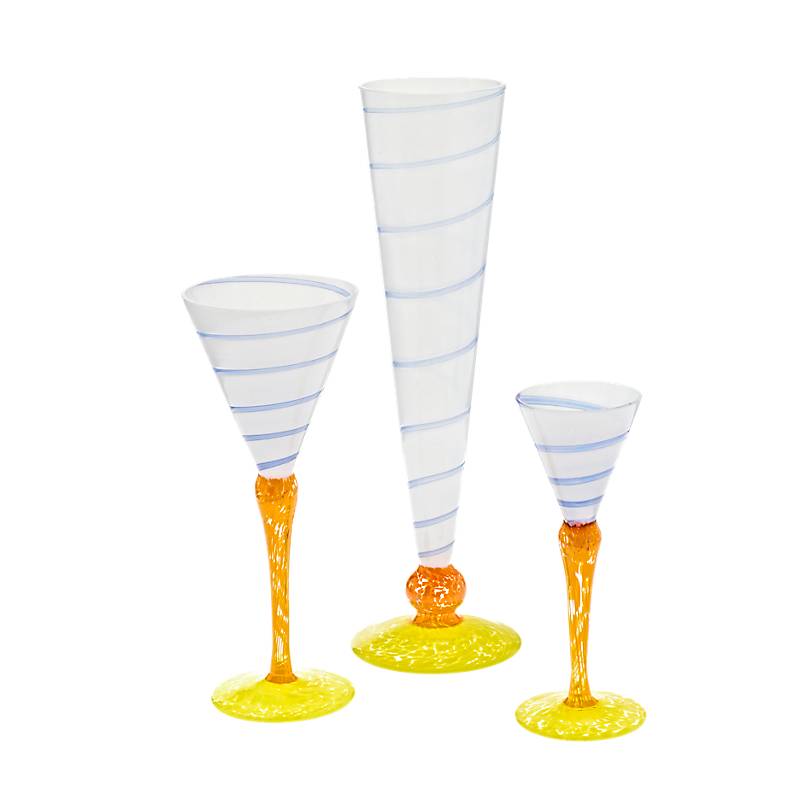 Trinkkelch mit Ringen, Spiral Chaos 300ml, aus Glas