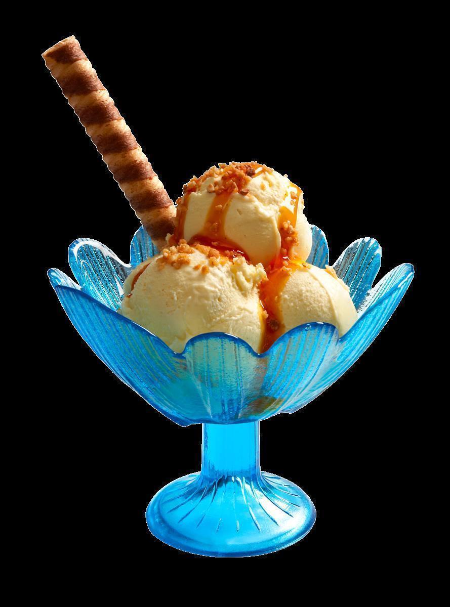 Eiscremeglas Eisbecher Eisglas Eisschale Seerose orange Colori Gelato 11cm