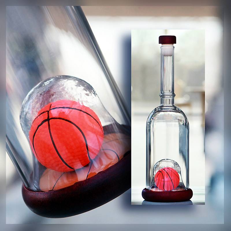 Geschenkflasche Basketball Präsent 350ml