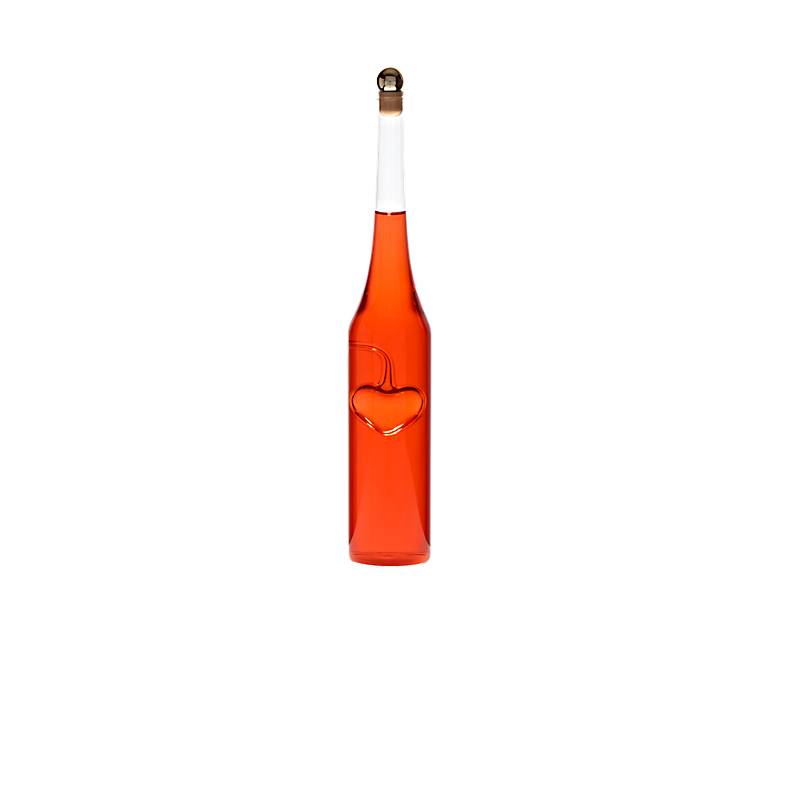 Geschenkflasche Glasherz Präsent 400ml