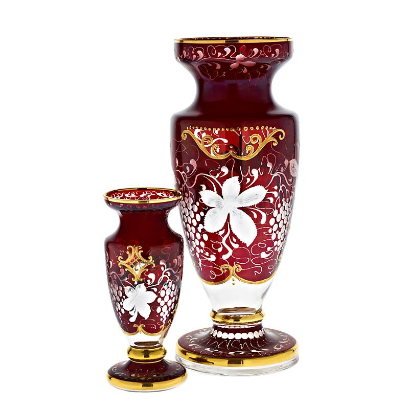 Vase auf Fuß "Golden Grape" (18cm)