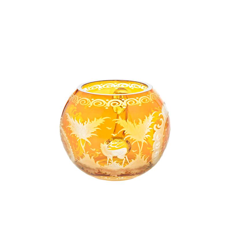 Glastasse Yellow Queen 12cm