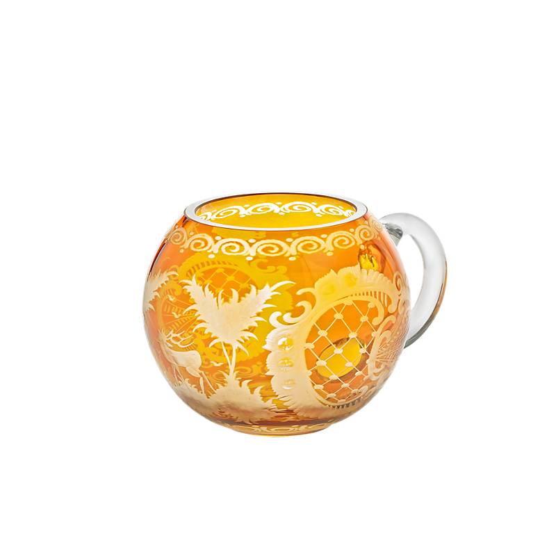 Glastasse Yellow Queen 12cm