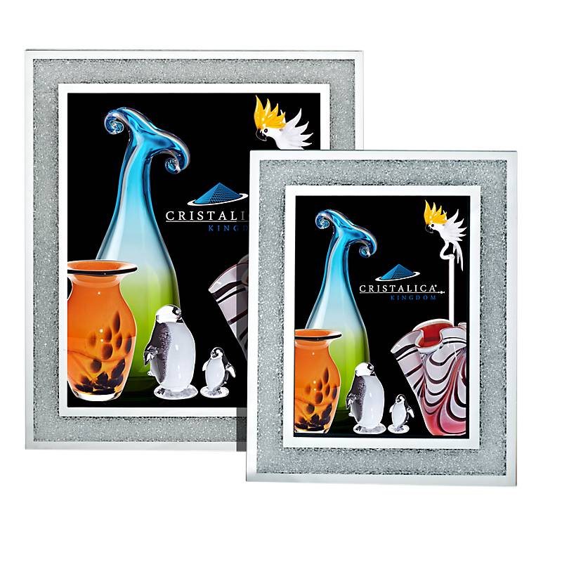 Bilderrahmen Crystal Diamonds Format 25x20cm Fotorahmen Portrait Kristallglas