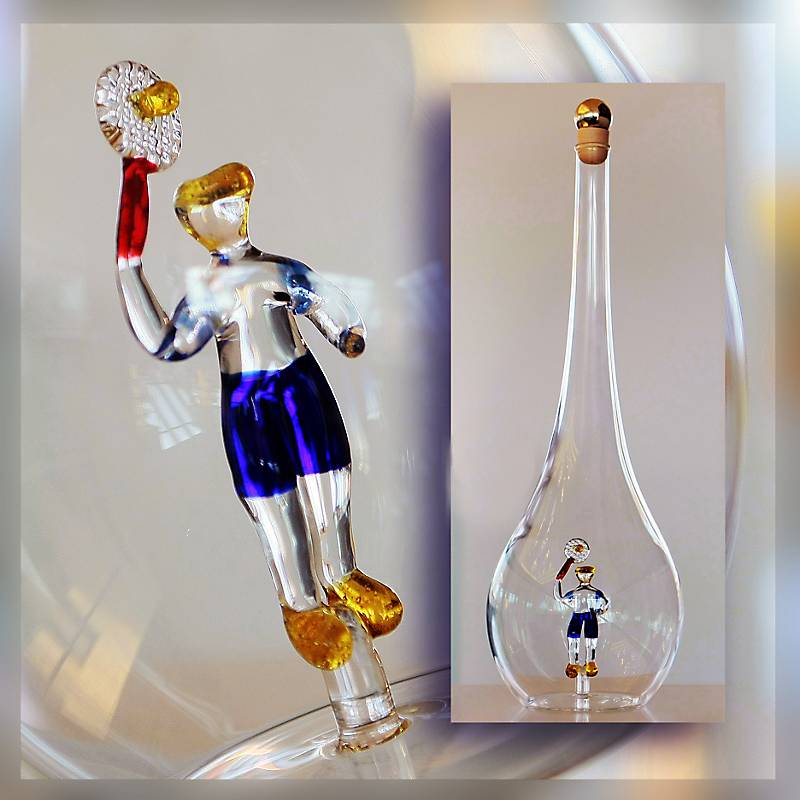 Geschenkflasche Tennisspieler Präsent 500ml