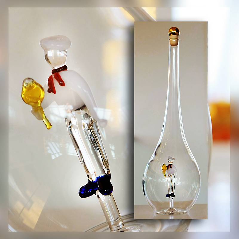 Geschenkflasche Koch Präsent 500ml leer