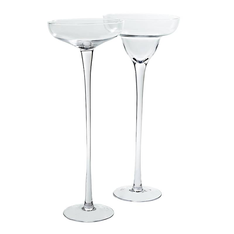 Glasschale auf Fuß Monaco Famous 70cm Kerzenhalter Deko Gefäß Klarglas Geschenk
