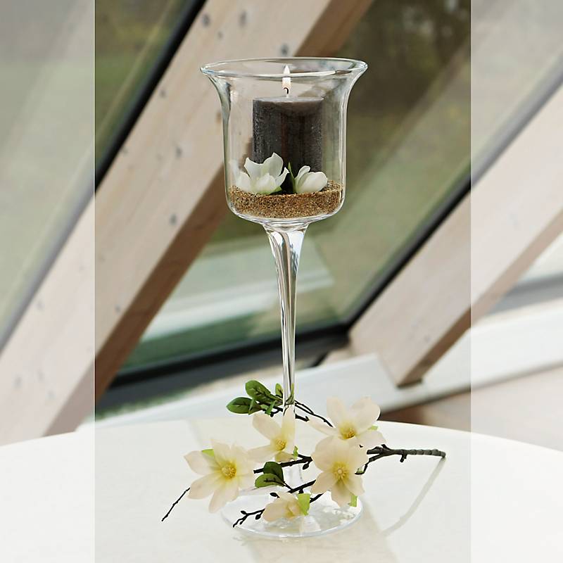 Windlicht Kielich Famous 45cm Kerzenhalter Deko Gefäß Schale Klarglas Geschenk